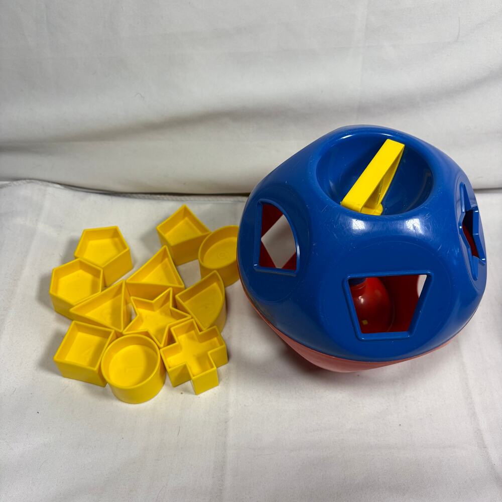 Vintage blue and red shape sorter